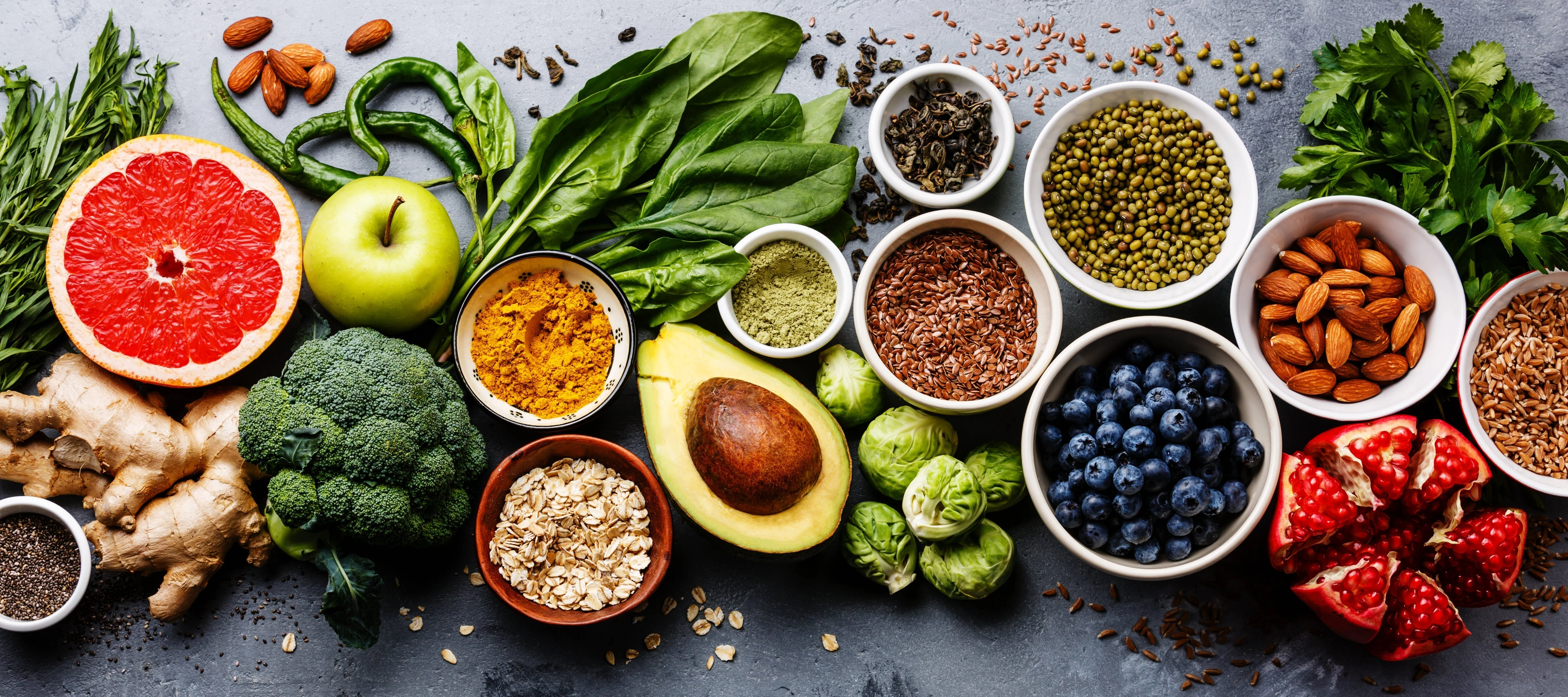 Fresh wholesome nutrition and organic colorful vegetables